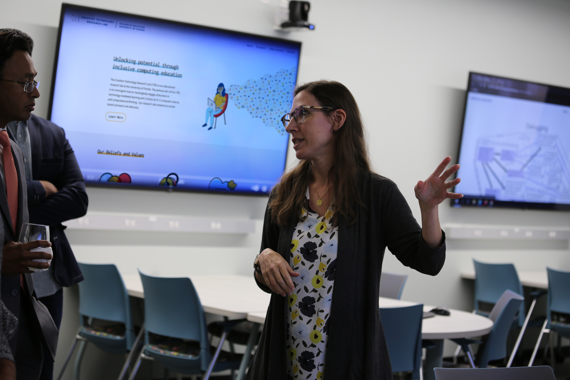 Maya Israel speaking to attendees of the 2021 Board of Trustees event. 